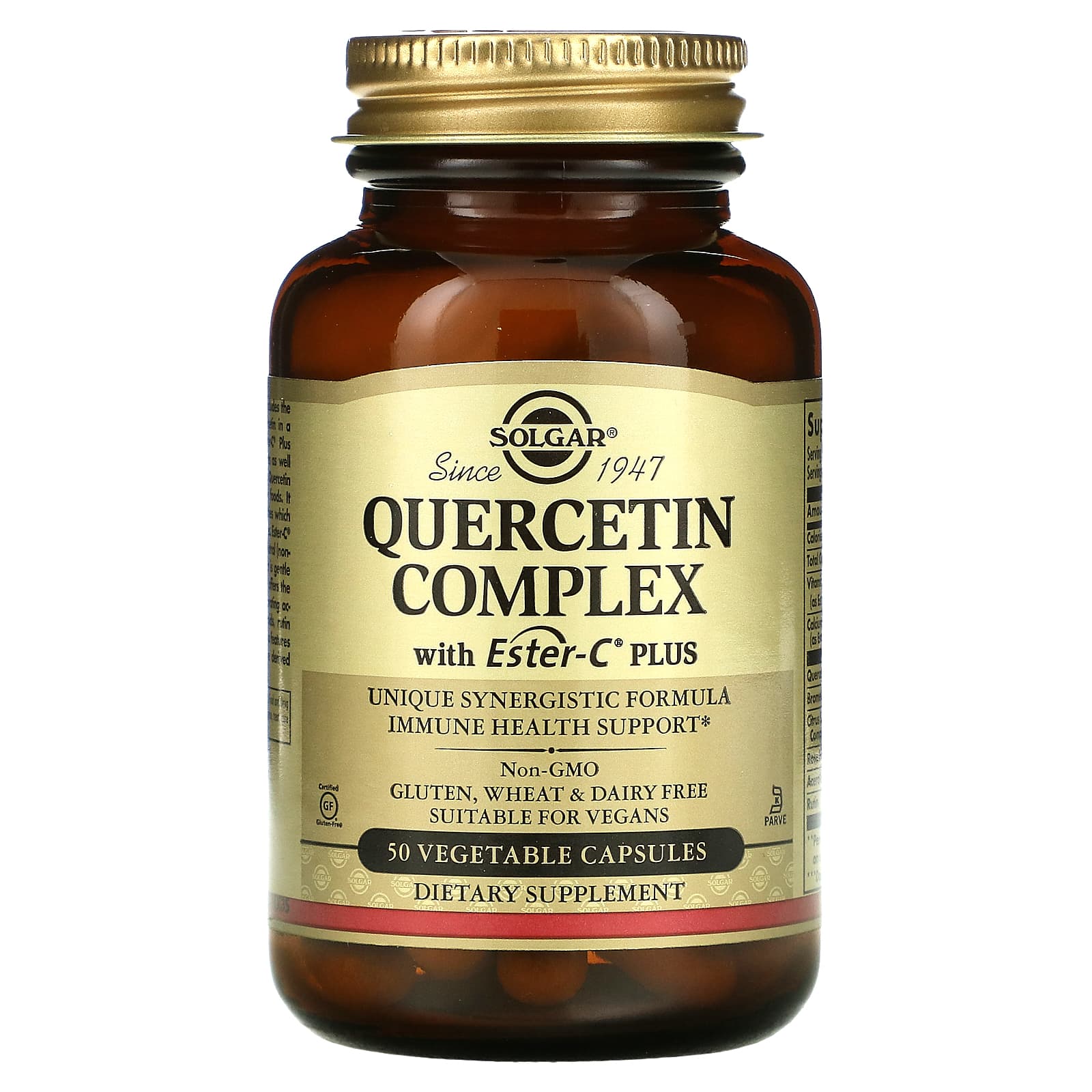 Solgar, Quercetin Complex Vegicaps, 50 Vegetable Capsules UPC 033984023185 | HiLife Vitamins